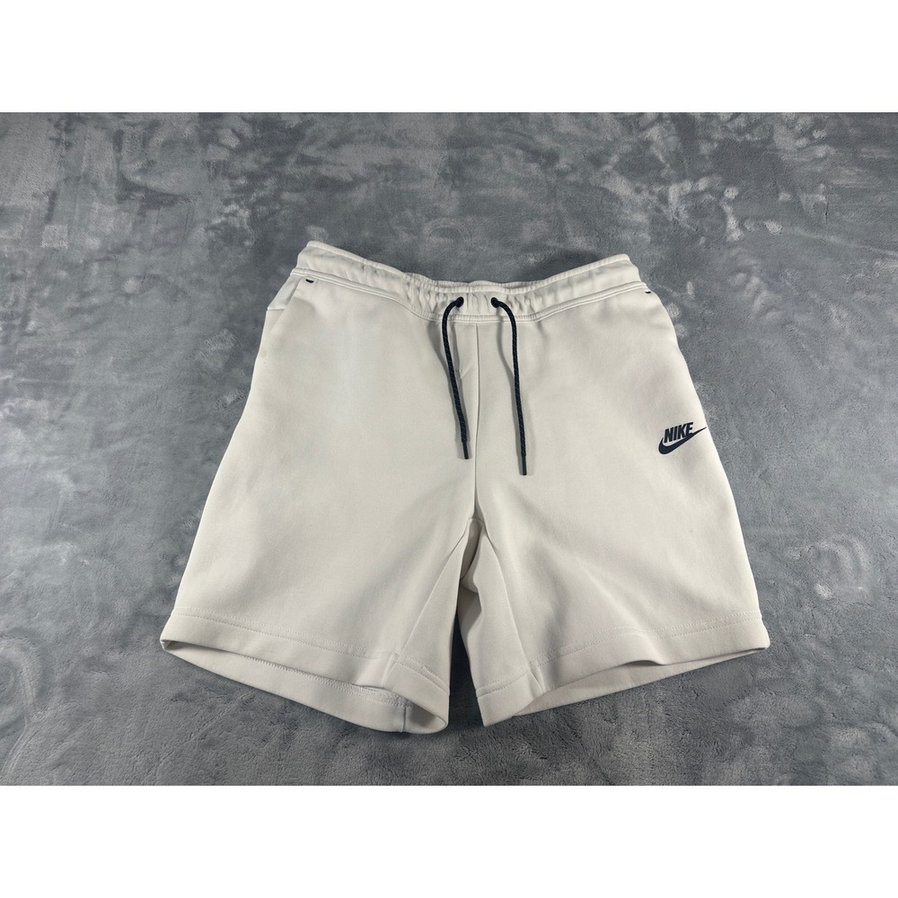 Nike Tech Fleece Shorts Mens Medium Sail White CU4503-121 Athletic Sweat Shorts